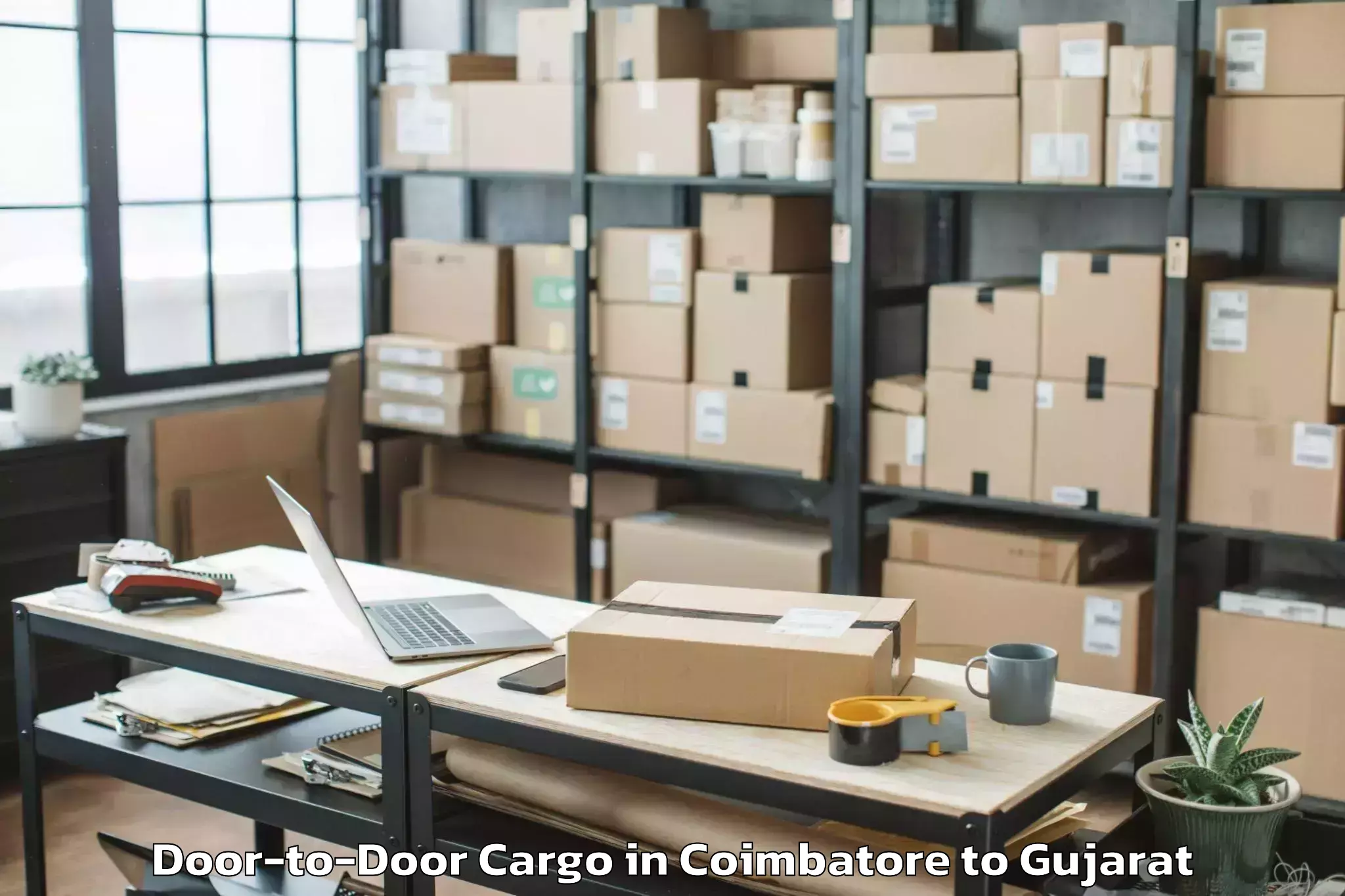 Efficient Coimbatore to Modasa Door To Door Cargo